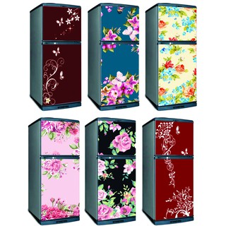 DECAL DÁN TỦ LẠNH - HOA VĂN HOA