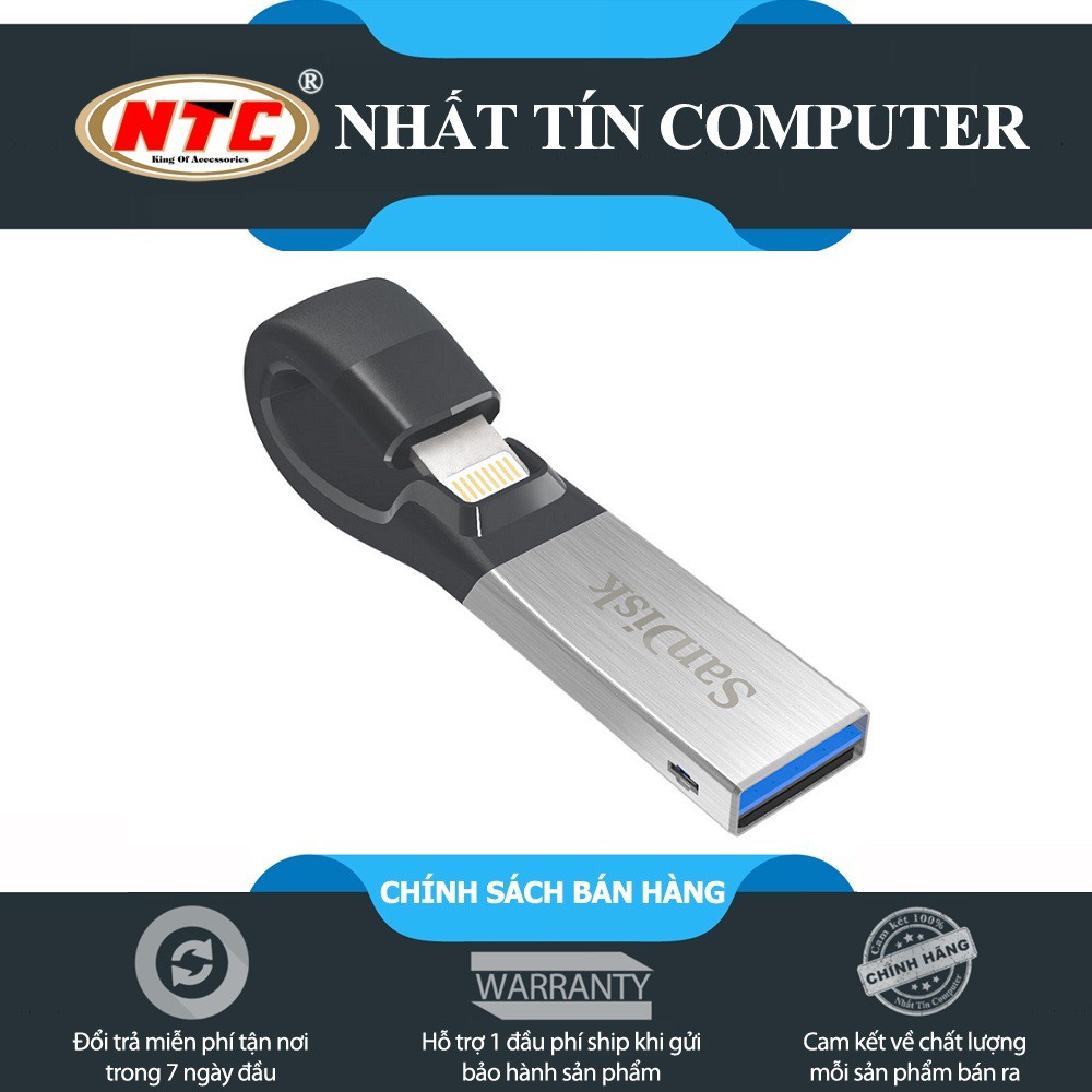 USB 3.0 OTG SanDisk iXpand 64GB Version 2016 (Bạc)
