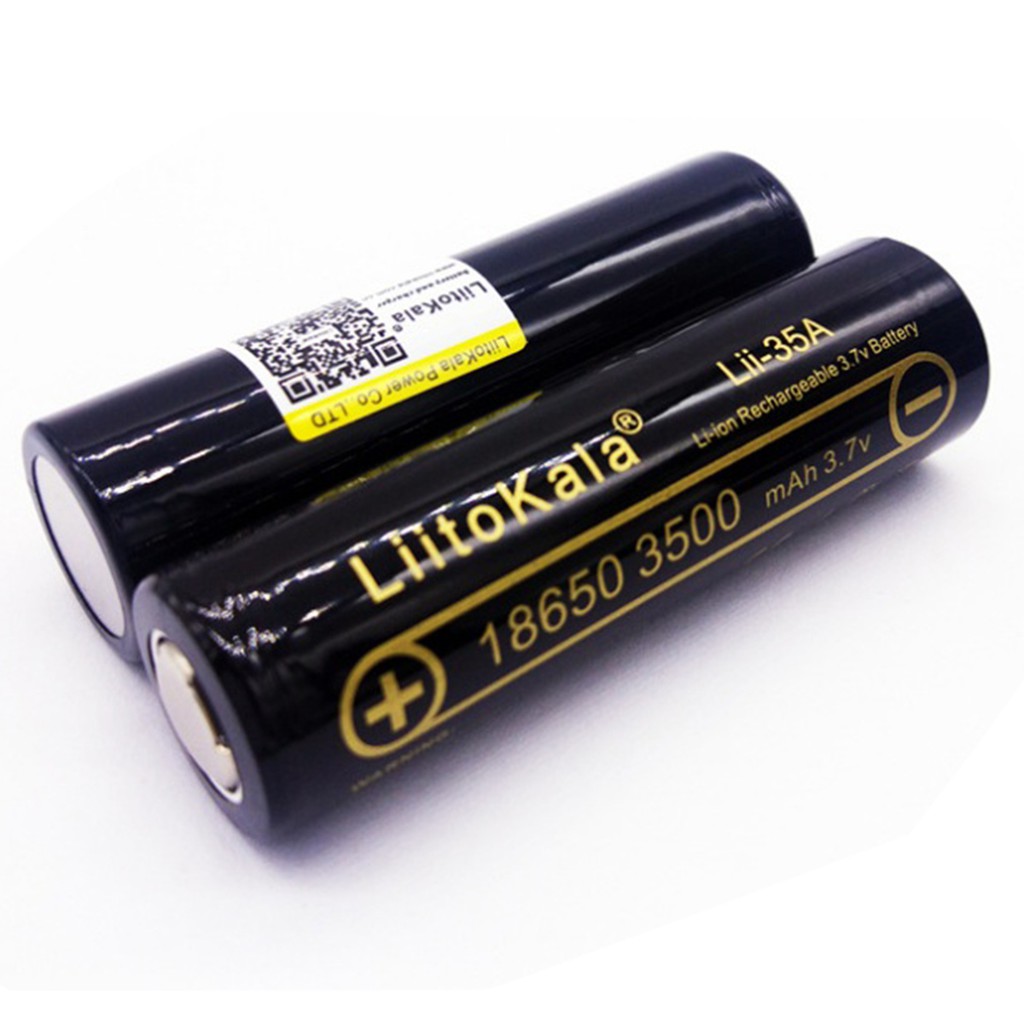 Pin sạc Lithium 18650 Liitokala 3500mAh cho box sạc dự phòng, đèn pin, quạt sạc mini... (1 viên)