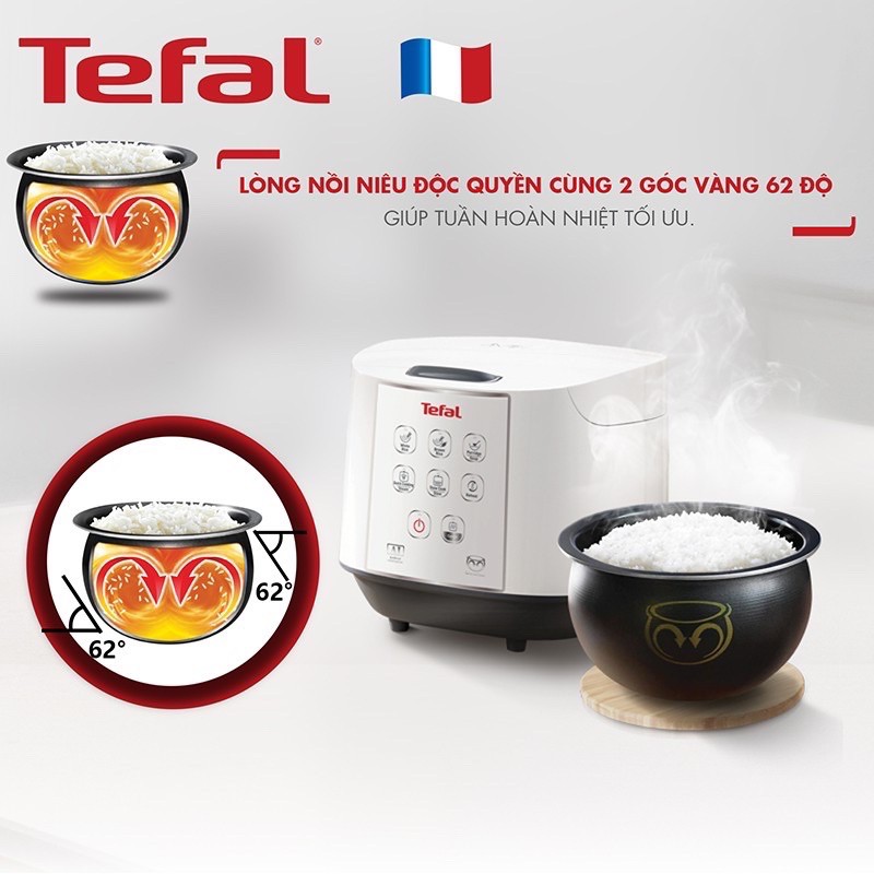 Nồi cơm điện tử Tefal RK732168 1.8L 750W