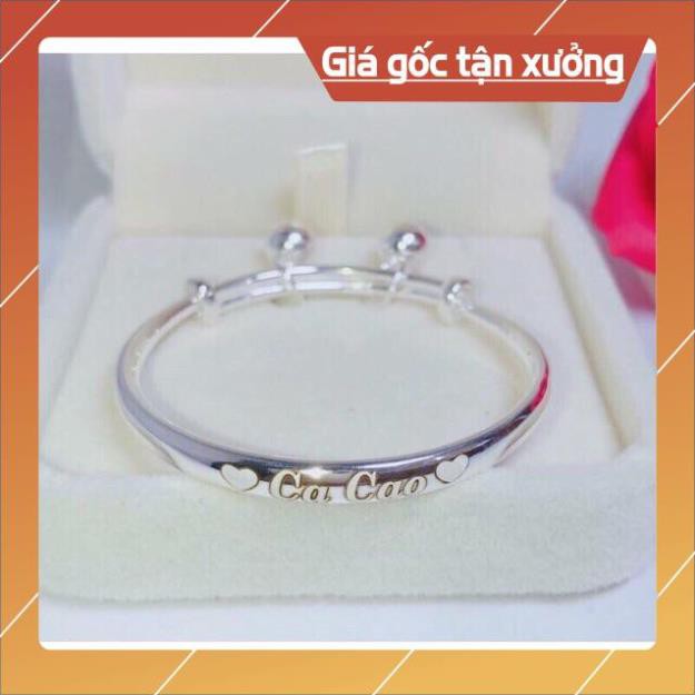 FREE SHIP VÒNG KHẮC TÊN CHO BÉ MIX CHUÔNG CHUẨN BẠC TA