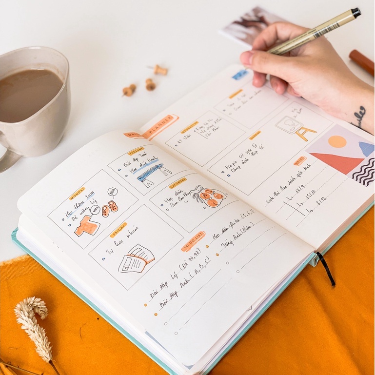 Sổ Planner Crabit - Bìa vệt màu
