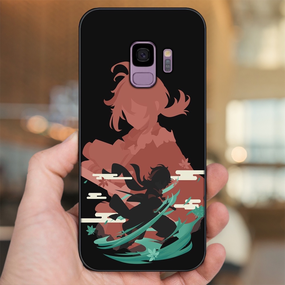 Ốp lưng Samsung S9 viền đen in hình Kazuha Genshin Impact