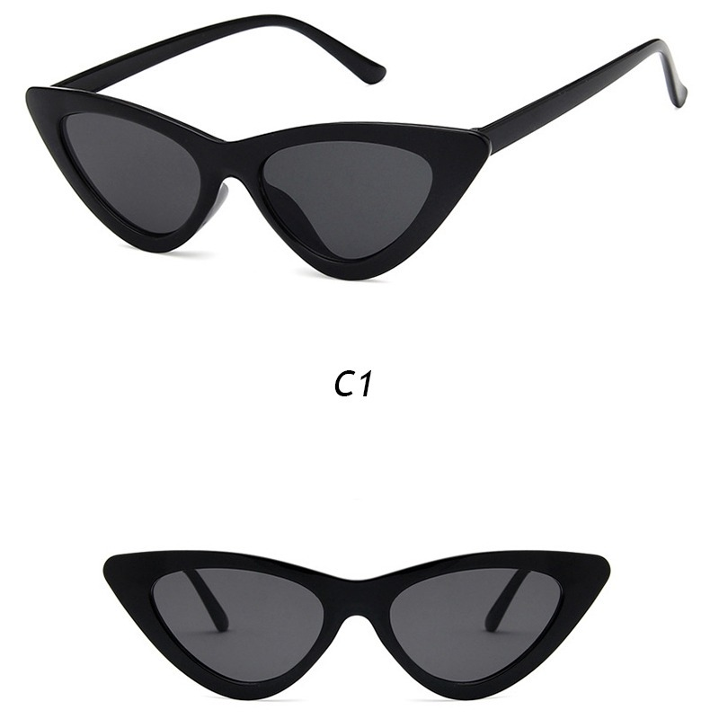 Kính Mát Mắt Mèo Gọng Trơn Đơn Giản Thời Trang Cho Nữ