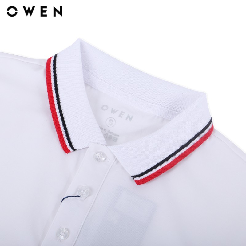 Áo polo ngắn tay nam Owen dáng Bodyfit màu trắng - APV22342 | BigBuy360 - bigbuy360.vn