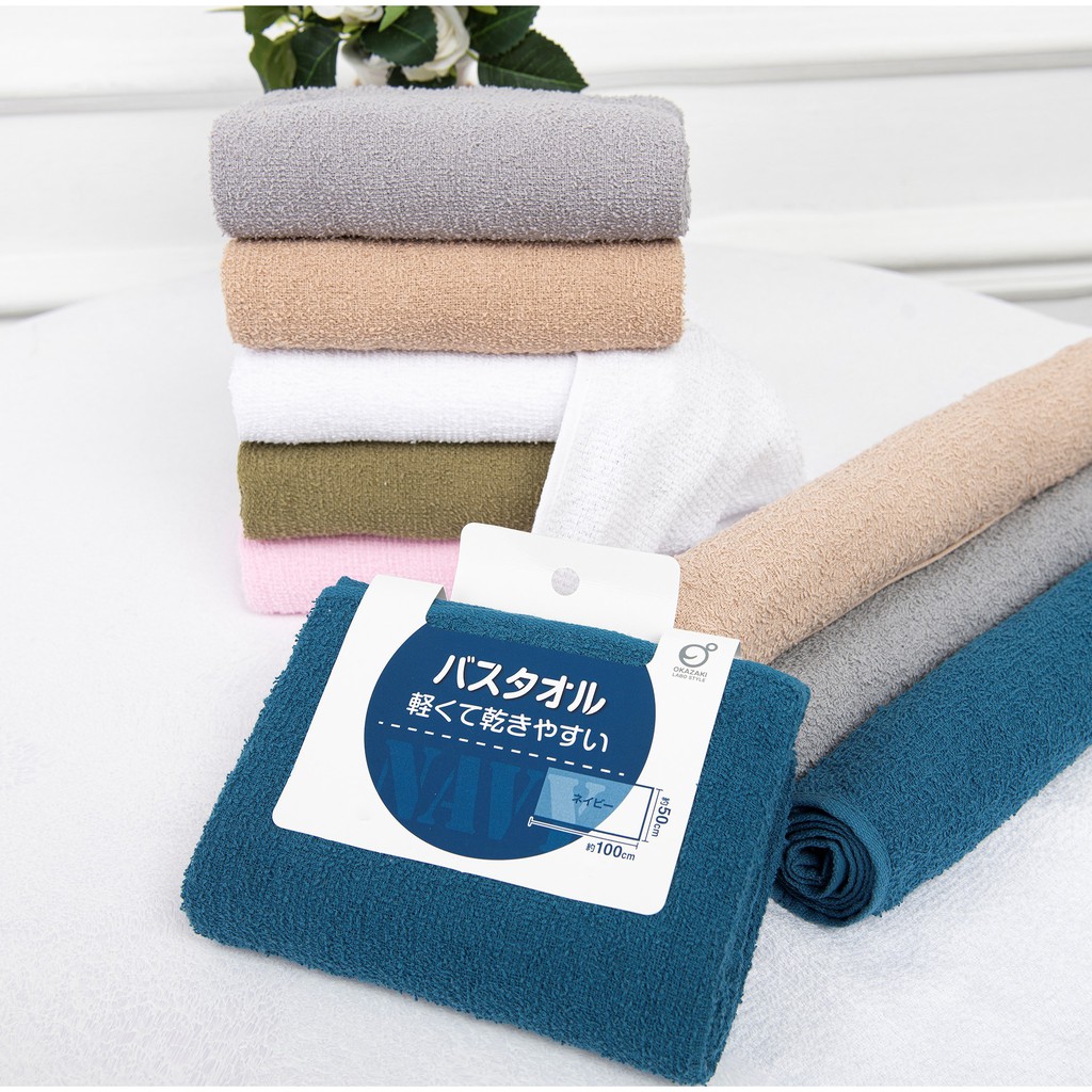 💖💖Combo Khăn mặt, khăn tắm - 100% cotton xuất Nhật (khăn mặt 30x80 cm, khăn tắm 50x100 cm)