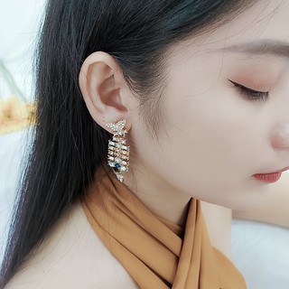Bông tai xương cá đính đá [ BT67 ]