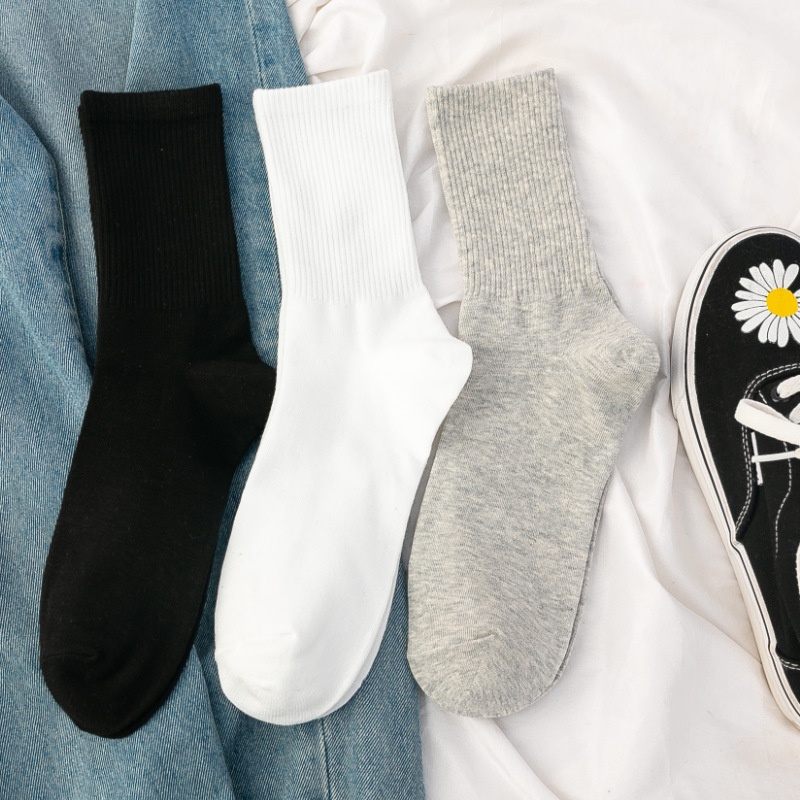 Vớ cotton nữ ANDROSHOW co giãn cổ cao màu sắc đơn giản phong cách Nhật Bản BOU294