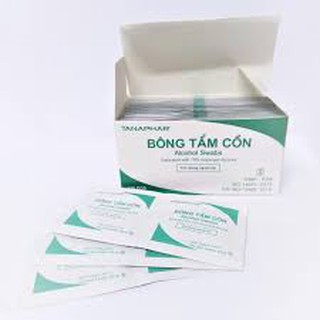 Bông tẩm cồn Tanaphar 100 miếng