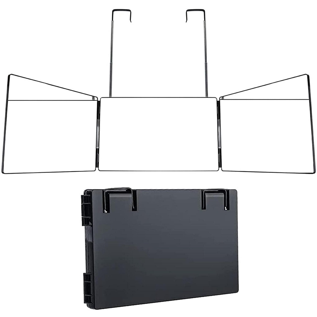 SOFTNESS Gương Gấp 3 Chiều Xoay 360 Độ Tạo Kiểu Tóc DIY Dành Cho Nhà Tắm° Gương Cắt Tóc Chuyên Dụng Cho Thợ Làm Tóc