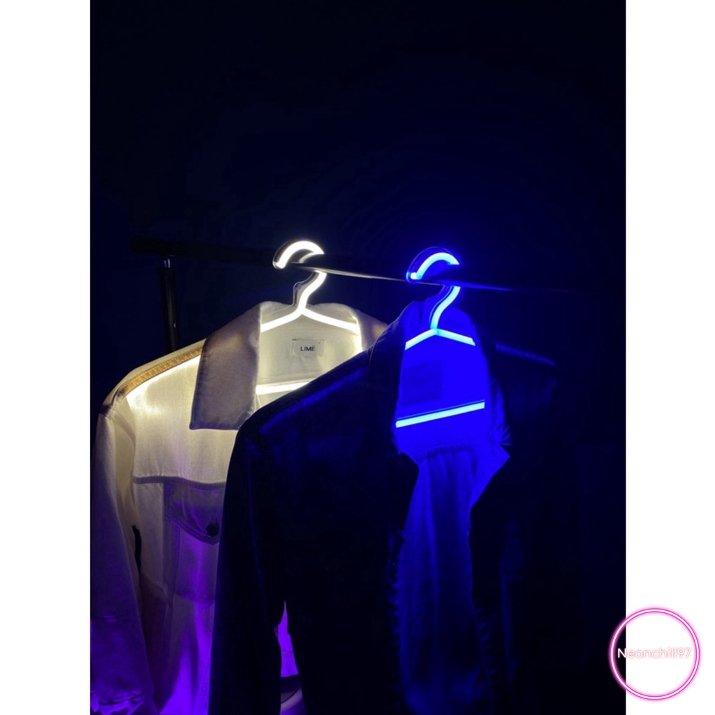 Đèn led neon móc treo quần áo NEONCHILL97 21 x 30 cm nhiều màu sắc trang trí cửa hàng