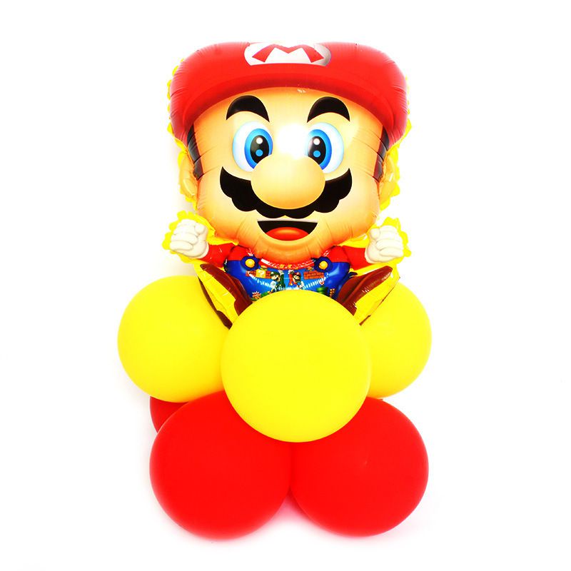 Bong Bóng Hình Nhân Vật Hoạt Hình Mario Trang Trí Tiệc Sinh Nhật Cho Bé