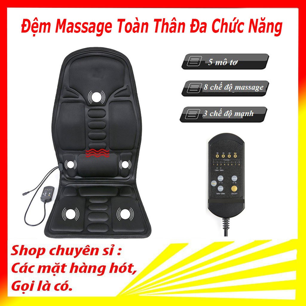 Đệm ghế massage, Nệm massage toàn thân,Ghế massage đa năng, Dùng được trên ô tô và mọi vị trí ngồi