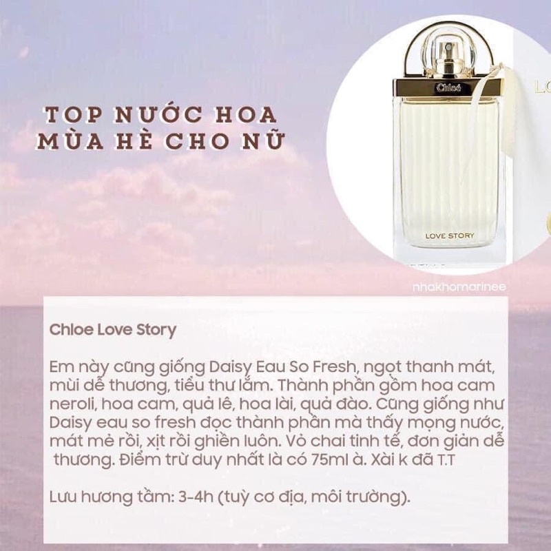 Nước hoa nữ Chloe Love Story EDP 75ml