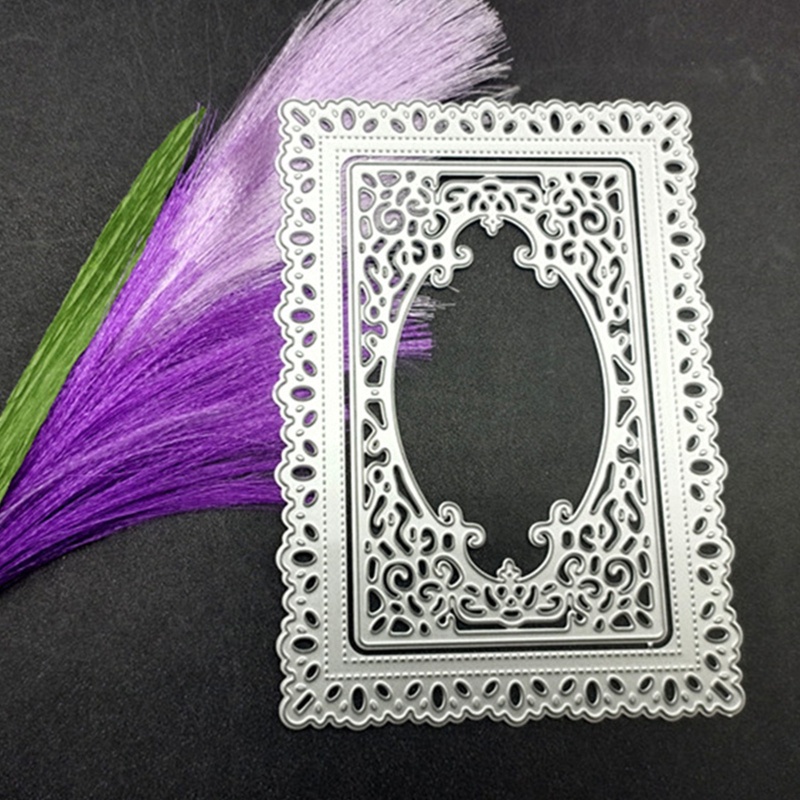 Khuôn Cắt Giấy Kim Loại Khung Chữ Nhật Xinh Xắn