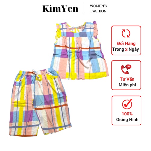 Bộ lững sát nách vải tole ( lanh ) mặc nhà mịn mát