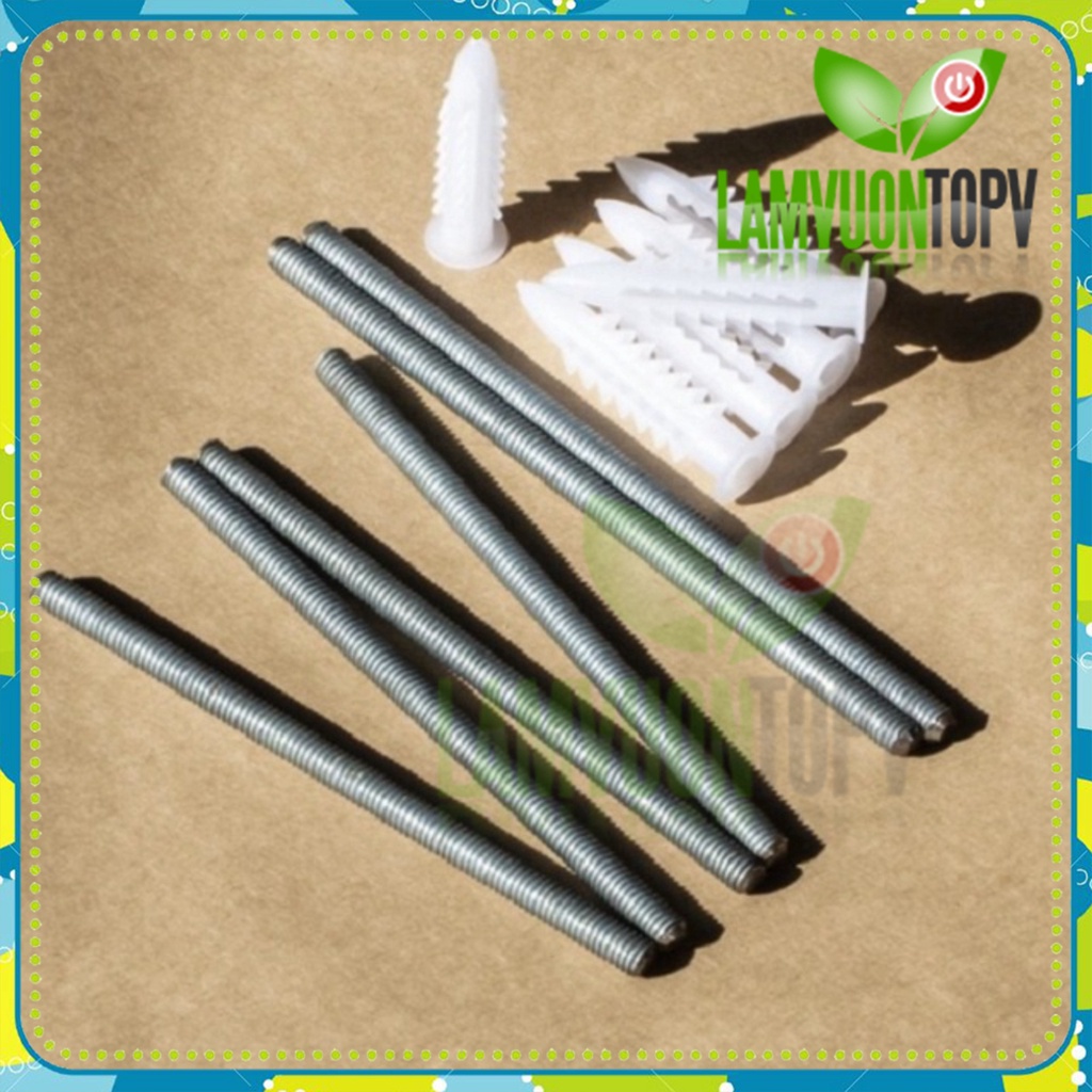 Chốt âm kệ treo tường TOPV chốt âm tường đỡ kệ gỗ vít âm giá rẻ tắc kê nhựa dạng đạn bướm vít nở cho Làm vườn TopV
