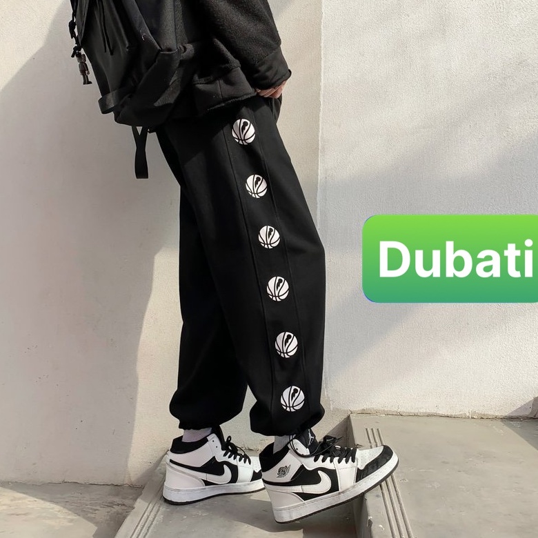 QUẦN JOGGER THỂ THAO NAM NỮ ỐNG BO HỌA TIẾT QUẢ CẦU PHONG CÁCH HOT TREND 2022- DUBATI FASHION