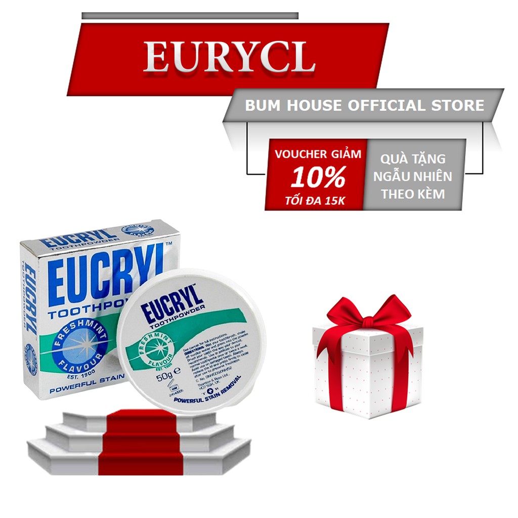 Bột tẩy trắng răng Eucryl 50g