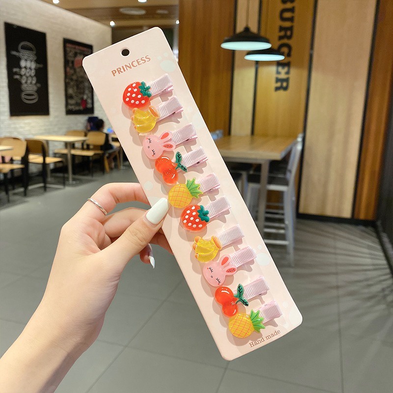 Bộ 10 kẹp tóc RIPE GIRL hình hoa quả dễ thương cho bé gái