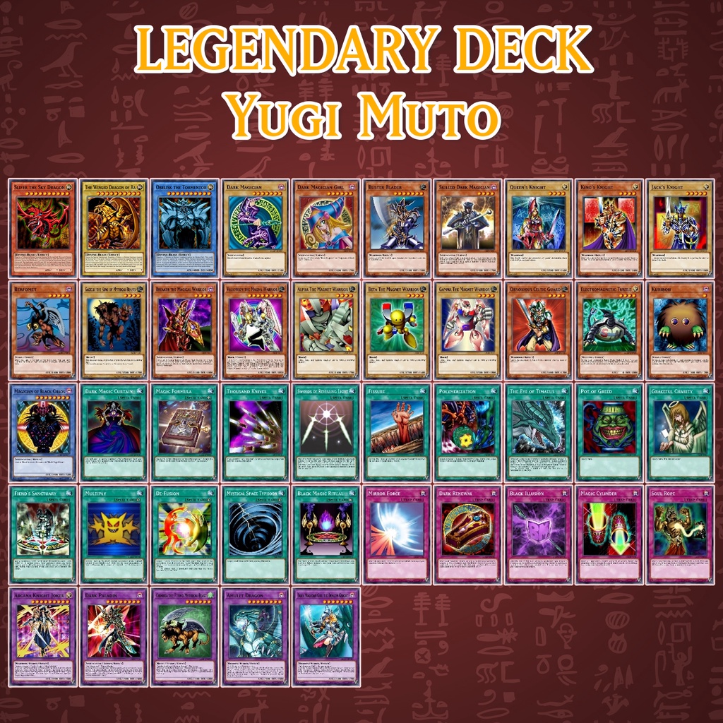 Bộ bài cổ đại Yugi LEGENDARY DECK Yami Yugi  card bài yugioh có tem chất lượng cao full hộp
