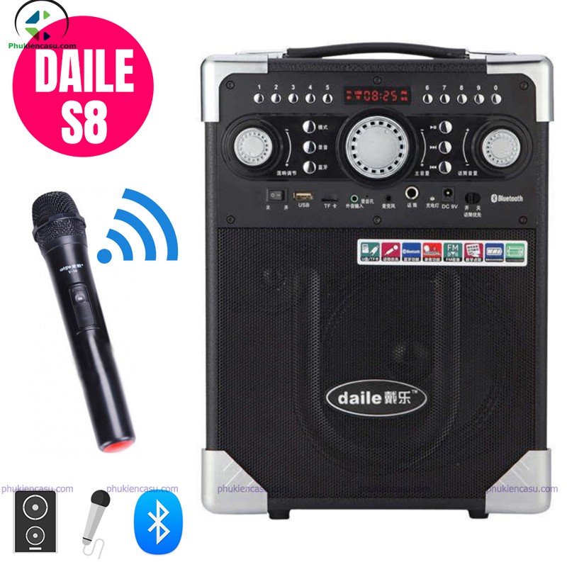 Loa karaoke mini Daile S8 loa bluetooth karaoke