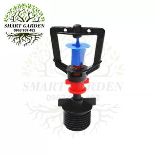 Combo 10 Béc Phun Mưa Tưới Cây Quay 360 Kèm Nối Ren 21