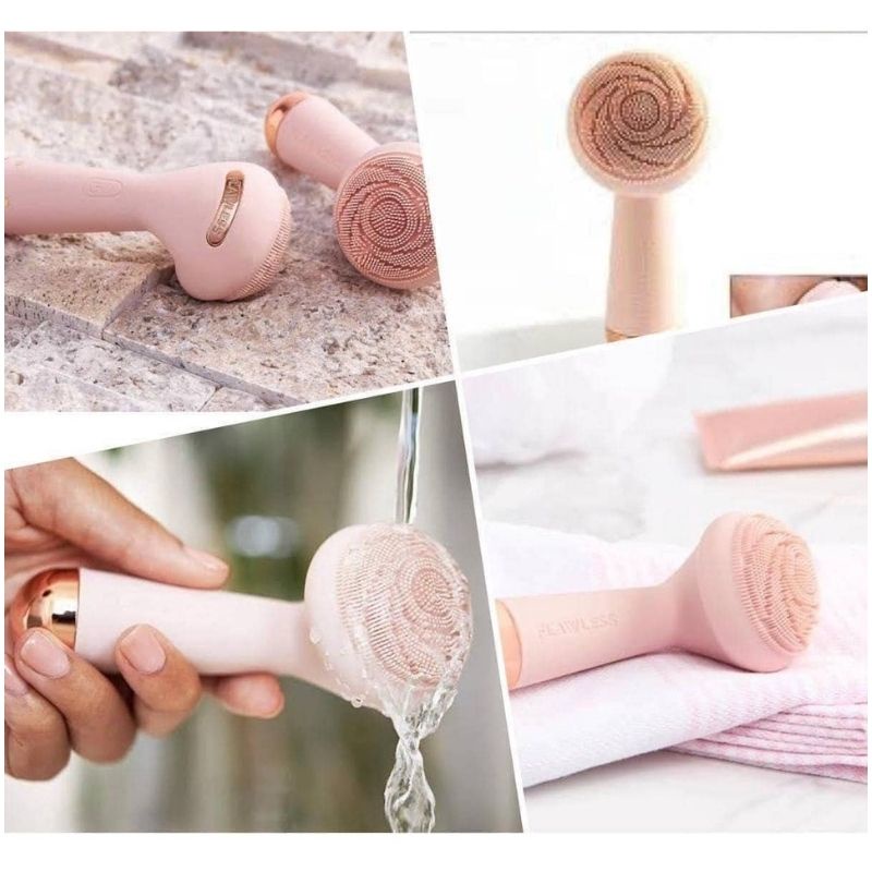 Máy rửa mặt xoay 4 chế độ mạ vàng tẩy tế bào chết cho da MIIBOOSHI P.275