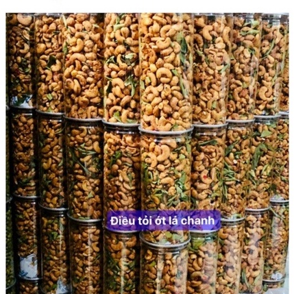 Điều Rang Tỏi Ớt Lá Chanh 500g