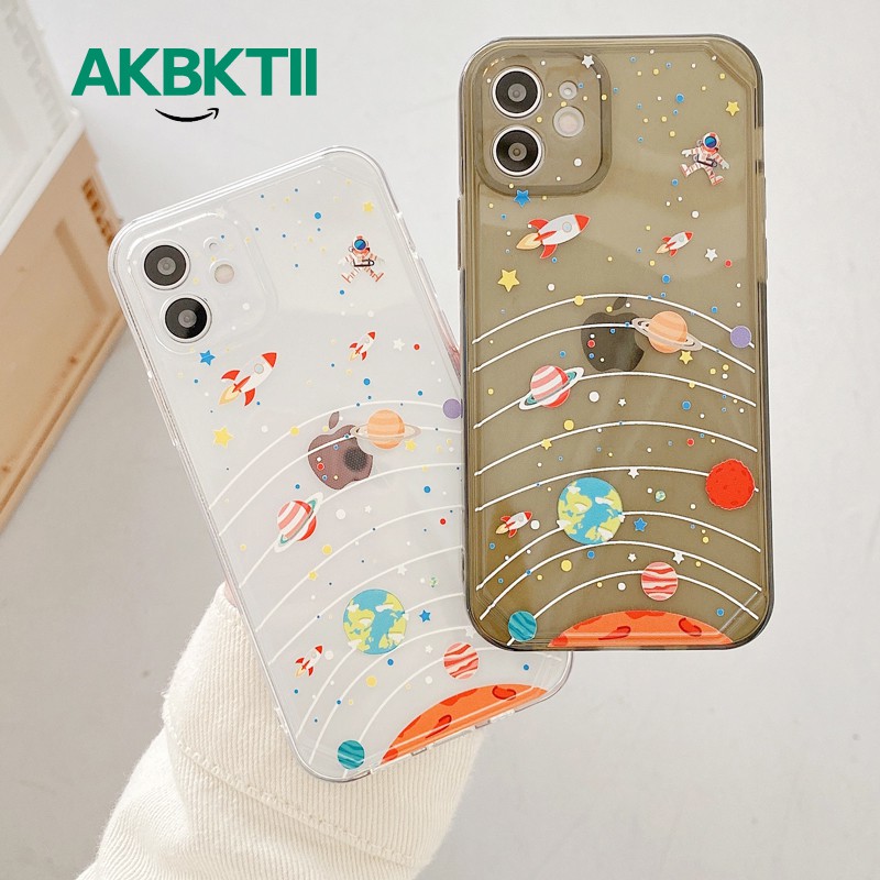 Shiny Planet Soft TPU Phone Case For iPhone 12 11 Pro Max Xs Max X Xr 7 8 Plus