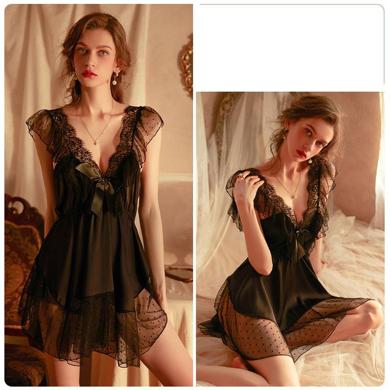 Đồ ngủ hai dây hở lưng cổ chữ V khoét sâu gợi cảm cho nữ
 | BigBuy360 - bigbuy360.vn