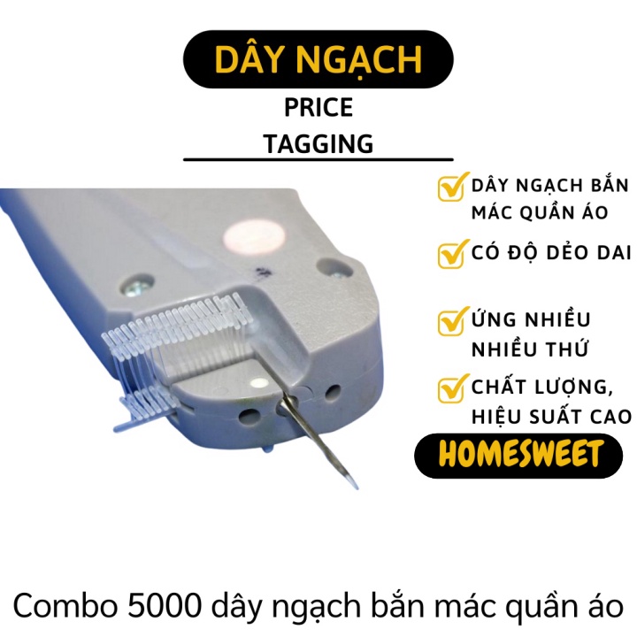 Đạn Súng Bắn Mác - 5000 Sợi Ti Nhựa, Dây Ngạch 15mm Cho Quần Áo, Bao Bì  8491