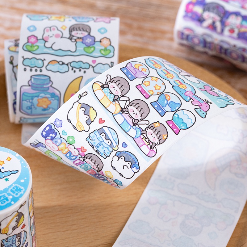 Flowertree 1 Cuộn Băng Keo Dán Trang Trí Sổ Lưu Niệm