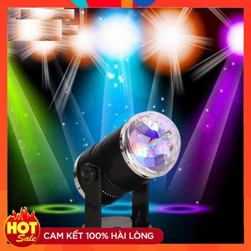 Đèn led mini 7 màu STAGE tạo hiệu ứng ánh sáng cho sàn nhảy - party- karaoke -cảm ứng ánh sáng DJ xoay