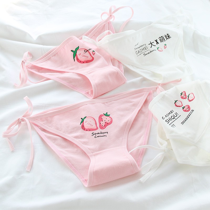 🍓Quần Lót Nữ Cotton Dâu Tấy Buộc Dây Hông Dễ Thương Lắm Lun Nè🍓-Z3-D5T2 | BigBuy360 - bigbuy360.vn