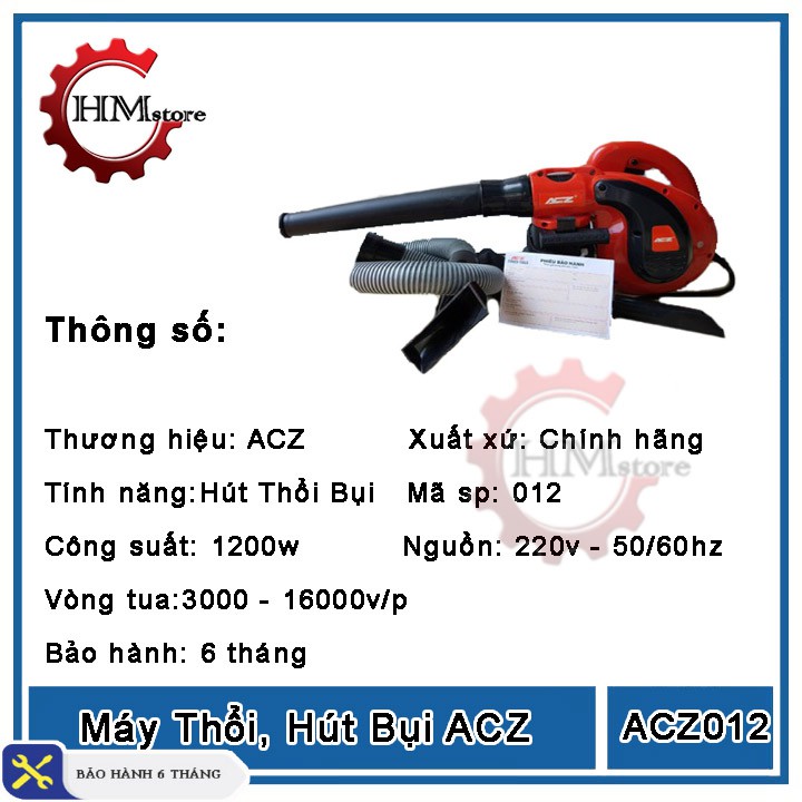 Máy Thổi Bụi Cầm Tay ACZ - Công suất 1200w - Bảo hành 6 tháng