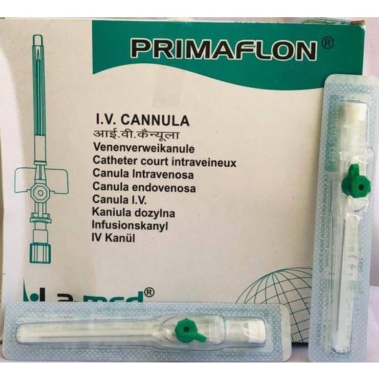 Kim luồn tĩnh mạch kim catheter truyền dịch Medikit PrimaFlon Ấn Độ kim cánh bướm