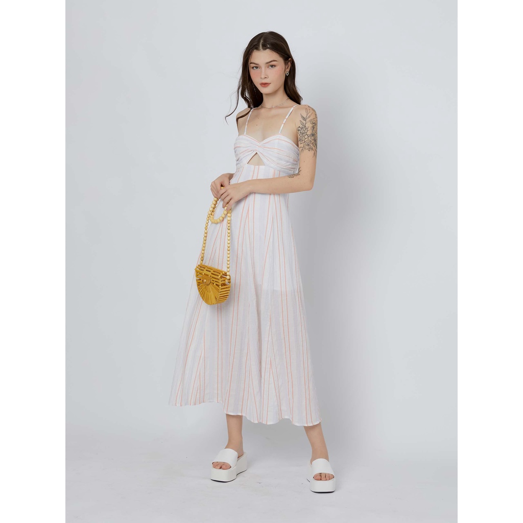 Đầm Nam Sunset Maxi Strap , Chất Vải kate sọc Thoải Mái , WDD000119 ,Somehow