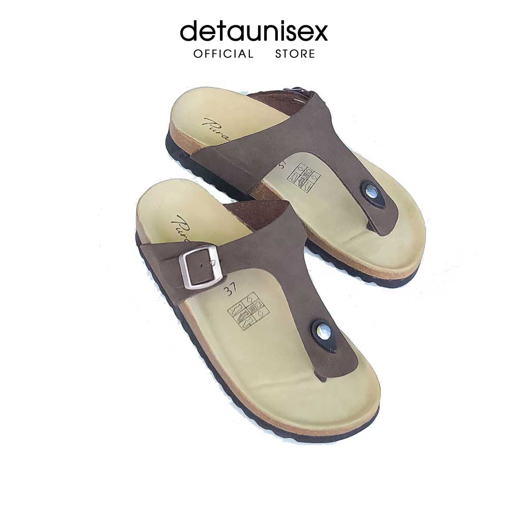 Dép đế trấu xỏ ngón xuồng cao 4cm phong cách Gizeh Birkenstock - Detaunuisex Deta112