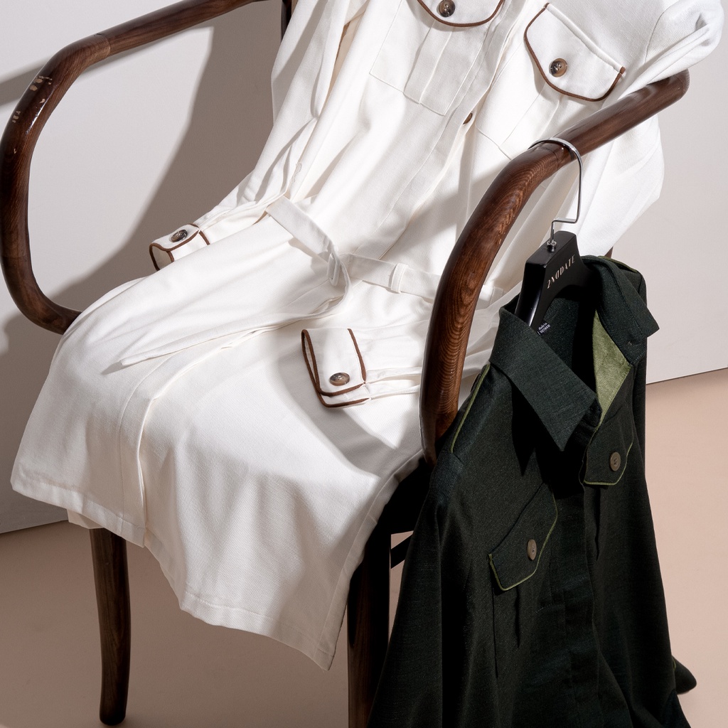 Váy liền sơ mi nữ kiểu 2NDDATE DR053W