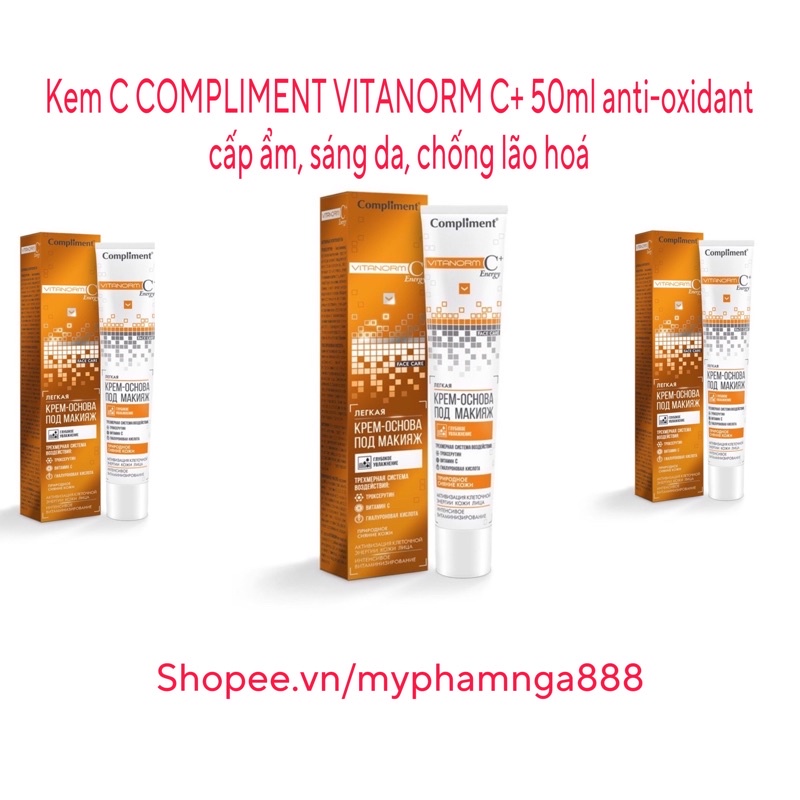 Kem C COMPLIMENT VITANORM C+ 50ml anti-oxidant cấp ẩm, sáng da, làm dịu da