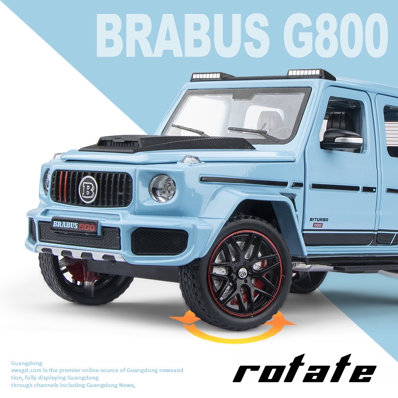 Mô Hình Xe Hơi Brabus G800 Bằng Hợp Kim Tỉ Lệ 1: 24 Có Đèn Và Nhạc Độc Đáo Sống Động