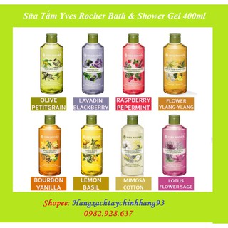 Sữa Tắm Pháp 💖FREESHIP💖 Sữa tắm Yves Rocher xuất xứ từ Pháp với chiết xuất 100% từ thiên nhiên 400ml