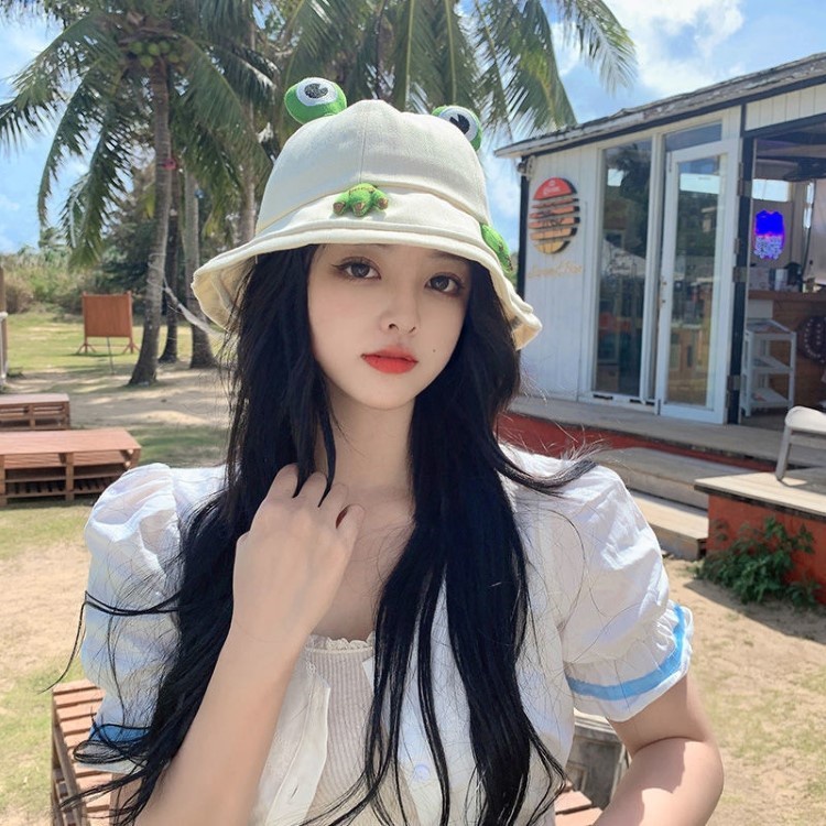 Mũ Bucket Ếch Xanh Ngộ Nghĩnh Dáng Yêu Jussy Fashion Phong Cách Nón Tai Bèo Unisex Hàn Quốc Hot Trend