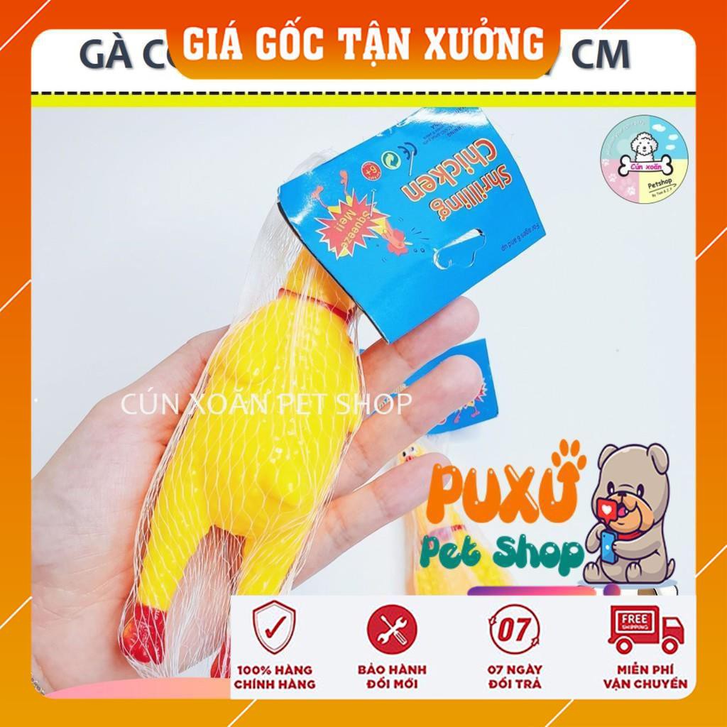 ĐỒ CHƠI CHO CHÓ 😍𝗦𝗔𝗟𝗘😍 Gà con kêu chút chít dài 17cm cho bé làm sạch răng và nướu hạn chế cắn phá đồ đạc trong nhà