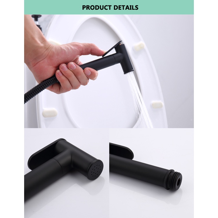 Vòi Xịt Rửa Dạng Tròn Và Vuông Bằng Đồng Thau Loại G1/2 Màu Đen/Vàng/Xám/Xám Cho Nhà Tắm