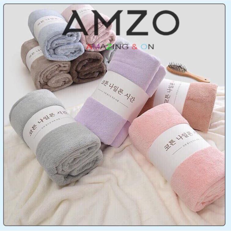 Khăn Tắm Hàn Quốc 1m4*70cm Nặng Thấm Hút Nhanh - AMZO