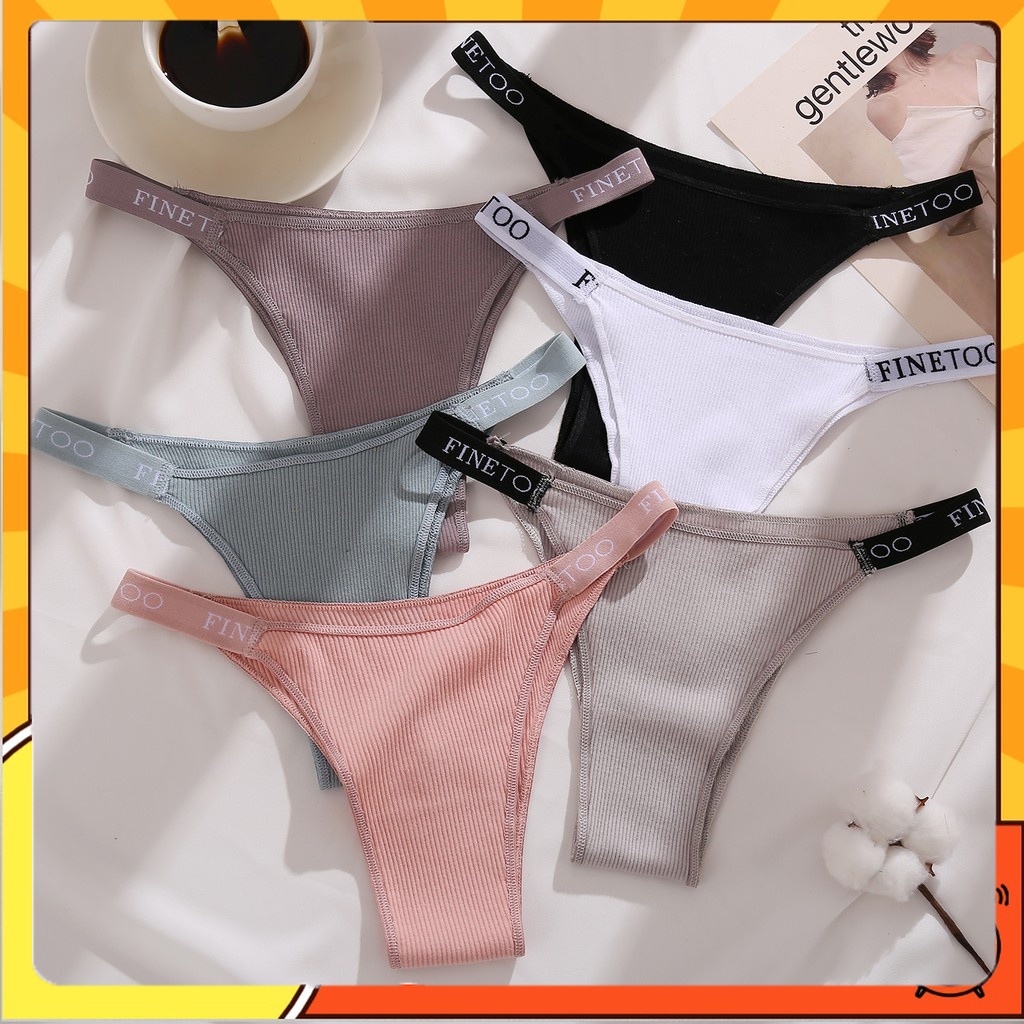 Bộ 3 quần lót cotton CUTEBYTE thời trang quyến rũ cho nữ / size M-XL