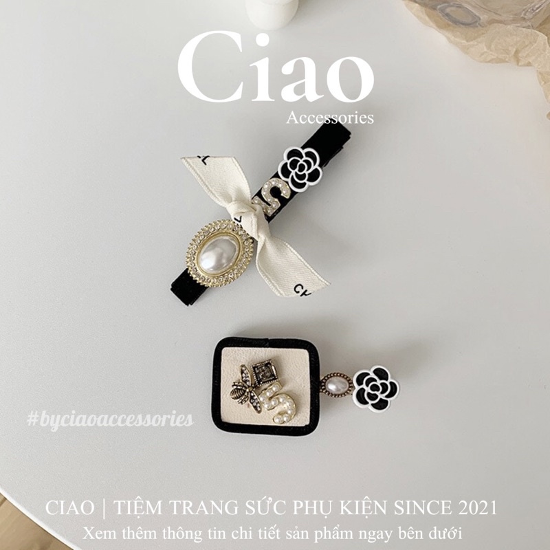 [HOẢ TỐC 1H] Kẹp tóc/ Phụ kiện tóc thiết kế đính charm cổ điển retro mã 28 Ciao accessories