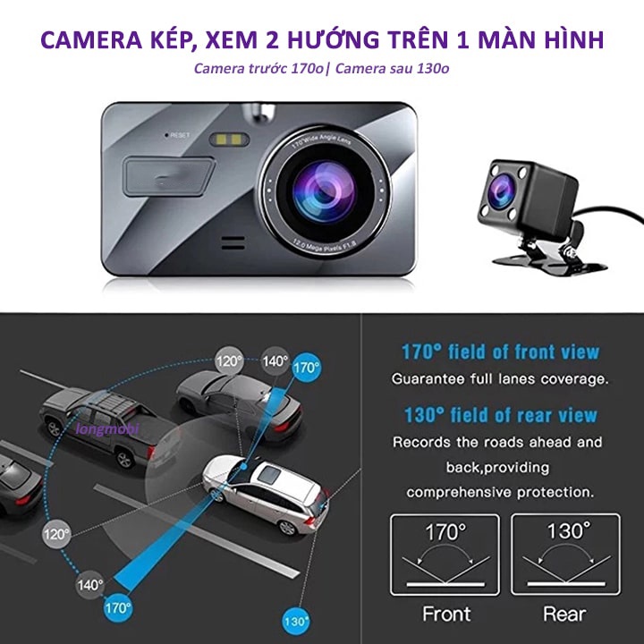 Camera hành trình wintosee V10 hình ảnh 2k siêu nét, độ phân giải 1296p, hiển thị tốc độ, có GPS